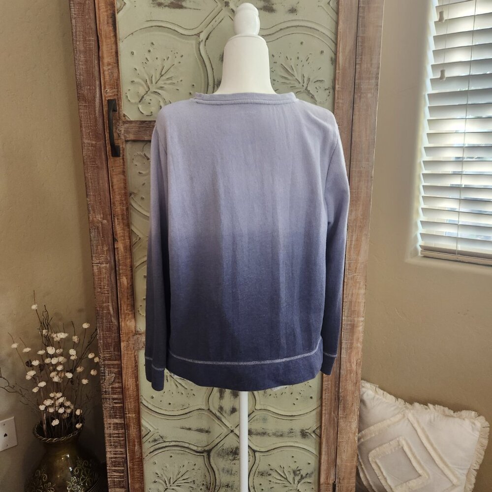 Kim Rogers Purple Ombre Long Sleeve Crew Neck Sweatshirt | Large - Picture 4 of 7